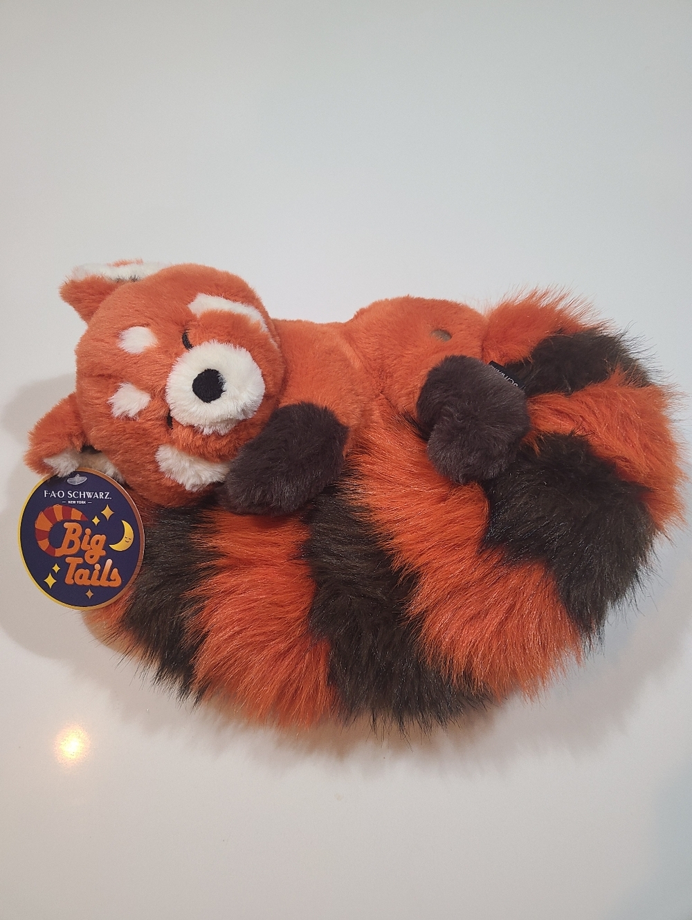 NWT FAO Schwarz Big Tails Red Panda Plush Toy in One Size